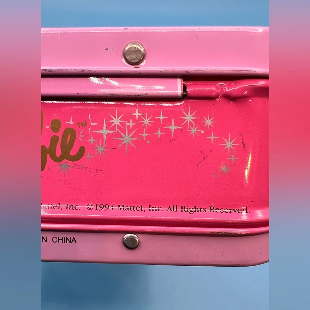 Barbie Pink and Yellow Retro Lunchbox